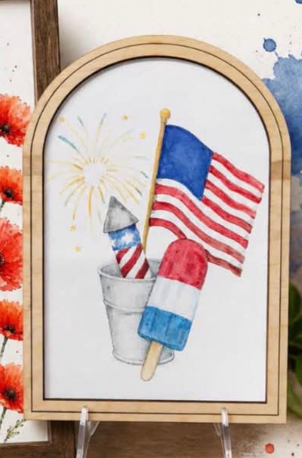 06/24/2026 6 pm Patriotic Watercolor