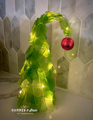 11/21/2024 6:30 pm Private Party Grinchmas Sea Glass Tree